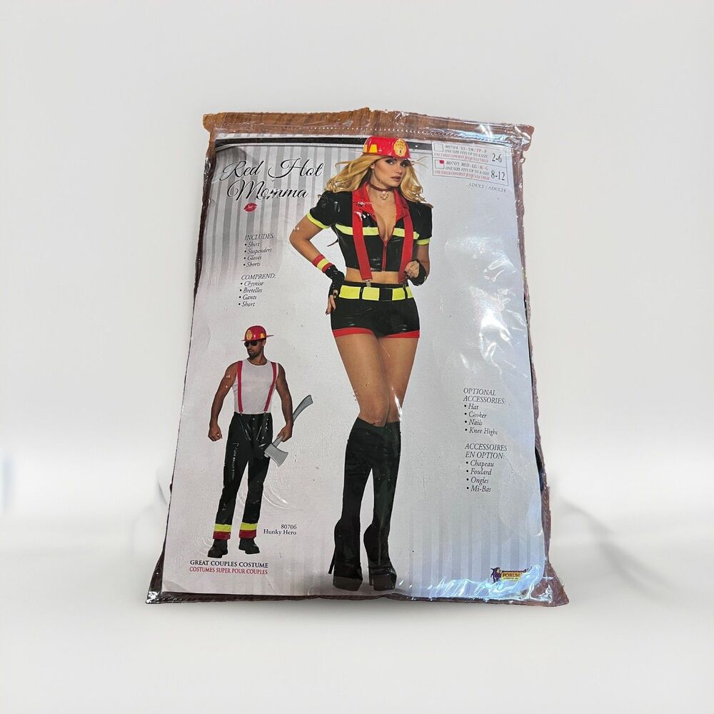Music Legs Fire Captain Women Costume Size Medium- Large 8-12 Halloween ￼